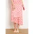 LOLALIZA geruite midi rok roze