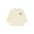 Daily7 rechtvallende longsleeve met backprint – beige