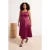 Trendyol Curve Dames Roze Effen Midi Mouwloos Stijlvol/Avond Bodycon Grote maten Jurk