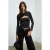Blouse met cut-out en aansluitende pasvorm