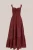 WE Fashion – Dames maxi jurk met embroideries – Regular fit – Bordeauxrood – Katoen –