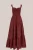 WE Fashion – Dames maxi jurk met embroideries – Regular fit – Bordeauxrood – Katoen –