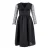 Lacesleeve Midi-jurk met V-hals