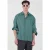 Heren oversized linnenmix lange mouw shirt