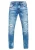 Jeansbroek “MINO” slim fit stretch destroyed broek