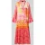 miss goodlife midi-jurk van viscose met V-hals model ‘Orange Palm’