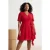 Trendyol Curve Dames Rood Effen Kort / Mini Kort Casual Double-breasted Grote maten Jurk