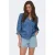 ONLY gebloemde top medium blue denim