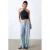 MANGO TEEN casual broek lichtblauw