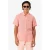 Lacoste regular casual overhemd met linnen roze
