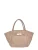Roberta M Beige Rundleer Tas