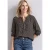Tuniek met lange mouwen, split in de hals en print