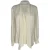Celine blouse met watervalhals in crèmekleurig acetaat
