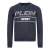 Philipp Plein Sport Zwarte Dikke Logo Marineblauwe Trui