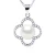 Clover Ketting Freshwater Pearl White 9-10 mm 925