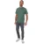 Threadbare Heren Textured Crew Neck Regular T-shirt (Donker bos)