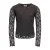 KIDS ONLY GIRL semi-transparante longsleeve – donkerbruin