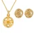 Orphelia Dames 925 Zilveren Set: Ketting-Pendant + Oorbellen – Goud SET-6029/1