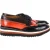 Prada Flatform Derby Brogue Veterschoen in Zwart Leer