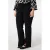 MS Mode regular waist flared broek zwart