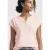 Street One Dames Shirt met losse schouders en gespleten hals in Roze