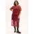 Anyday Plus Size semi-transparante top – donkerrood