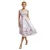 Bloemige jurk met V-hals dames Goddiva Midi