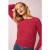 Lia Hiver Knit top in fiery rood