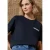 Street One Dames Shirt met decoratieve borstzak in Blauw