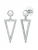 Lulu & Jane Oorbellen  zilver / wit