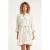 Smashed Lemon Crème jurk met goudkleurige palmprint en ceintuur |