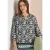 Cecil Dames 3/4-mouwen blouse met grafisch patroon in Groen