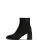 Black leather boots with a wide heel