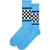 Gecontroleerde Streep Sokken | Happy Socks | Nieuwe Ruiten Gevlekte Sokken | Grappige Cadeausokken – Blauw