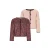 NoBell’ teddy jas met print – donkerrood