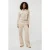 EsQualo Trousers Wide Jacquard Sand