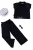For You Moda Set  zwart / zwart gemêleerd / wit