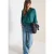 Cecil Dames 3/4-mouwen blouse met gespleten hals in Groen