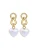 Victoria Hyde Oorbellen  goud / wit