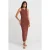 Geribbelde Katoenmix Mouwloze Maxi-jurk