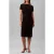 Calvin Klein Stretch Crepe Boat Dress Black