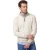 Baileys trui katoen beige half zip
