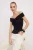 TRENDYOLMİLLA Dames Zwart Effen Mouwloos Getailleerd Blouses