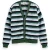 Scotch & Soda Crochet Dropped Shoulder Cardigan Sage Green Multi Stripe