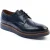 Base London Joe Leren Heren Marineblauwe Brogues Schoenen