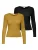 JDY Shirt ‘SALSA’  mosterd / zwart