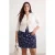 Trendyol Curve Dames Donkerblauw Bloemen Kort / Mini A-lijn Grote maten Rokken