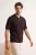 TRENDYOL MAN Heren Bruin Effen Kort Regular fit Poloshirts