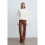 Dames Faux Leer Flared Broek