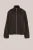 WE Fashion – Dames jack met structuur – Relaxed Fit – Donkerbruin – Viscose –